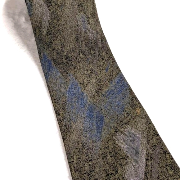 Vintage Men's "Krizia Uomo" Neutral Grey Understated Silk Tie Made in Italy - Picture 5 of 13